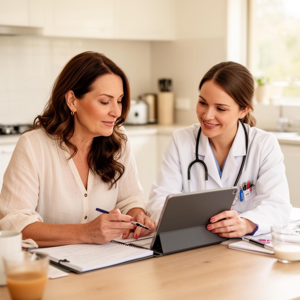 Image: Parent and clinician planning together